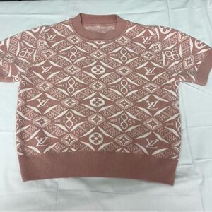 Louis Vuitton Rose Patterned Knit Top